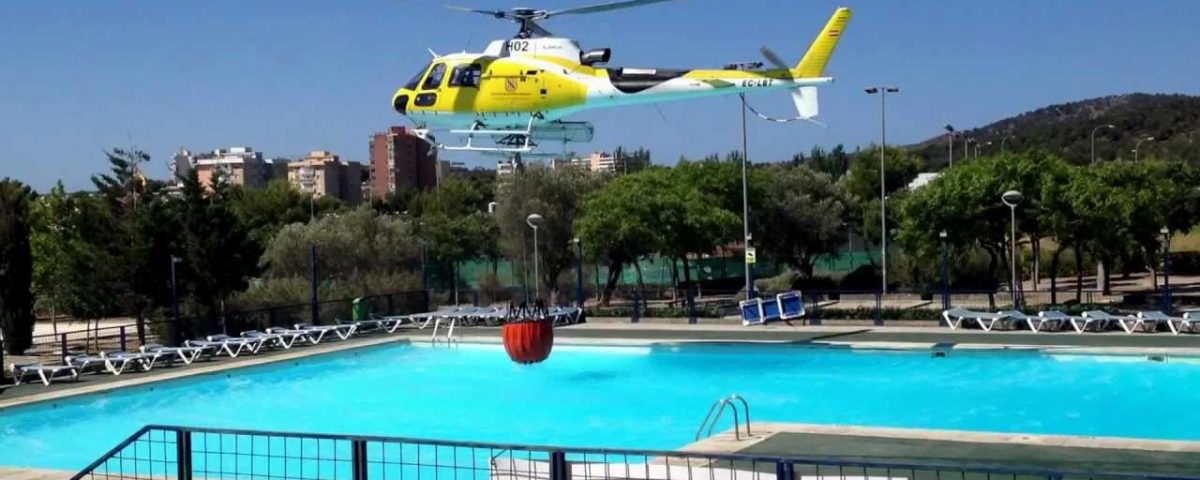 heli en zwembad